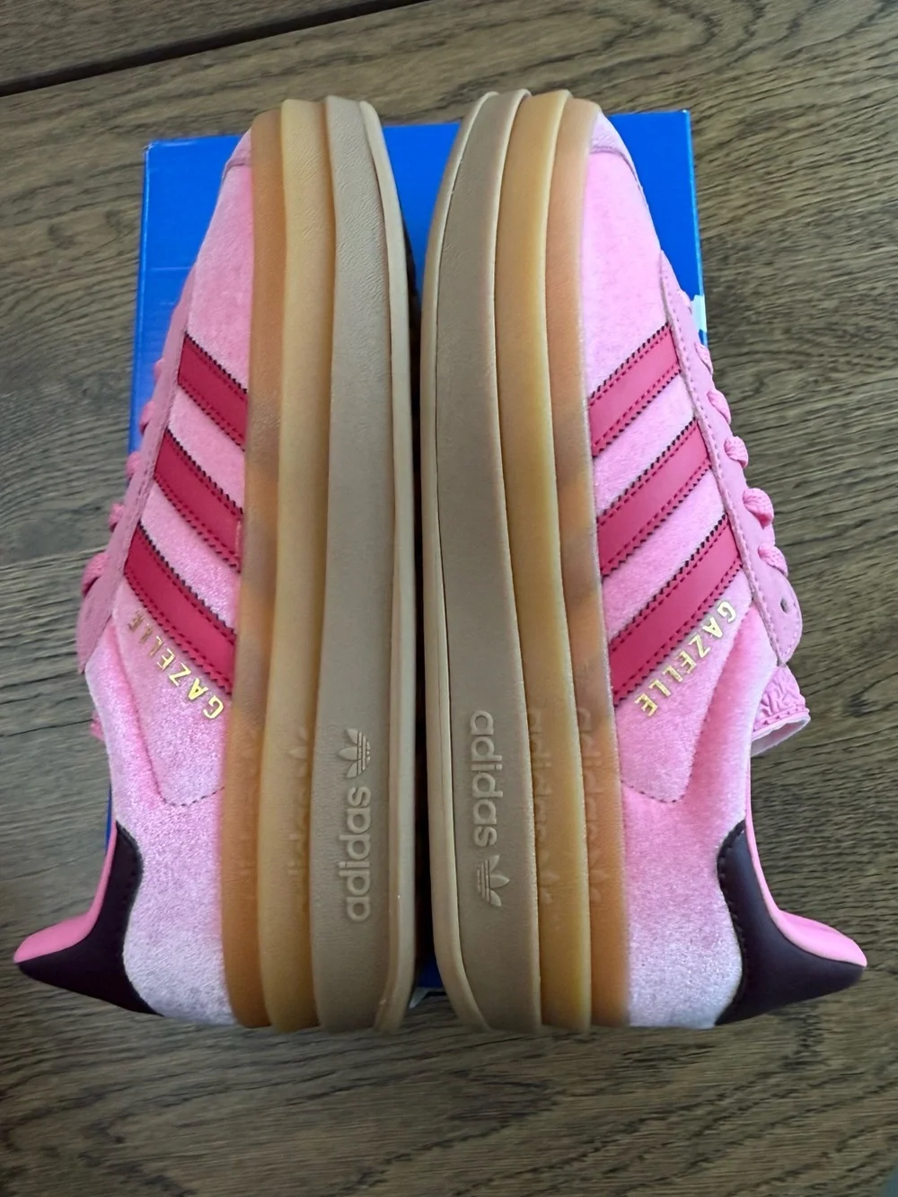 NIB Adidas Gazelle Bold J Shoes Pink Gum JQ7407 Youth 5.5Y / Women’s 6.5